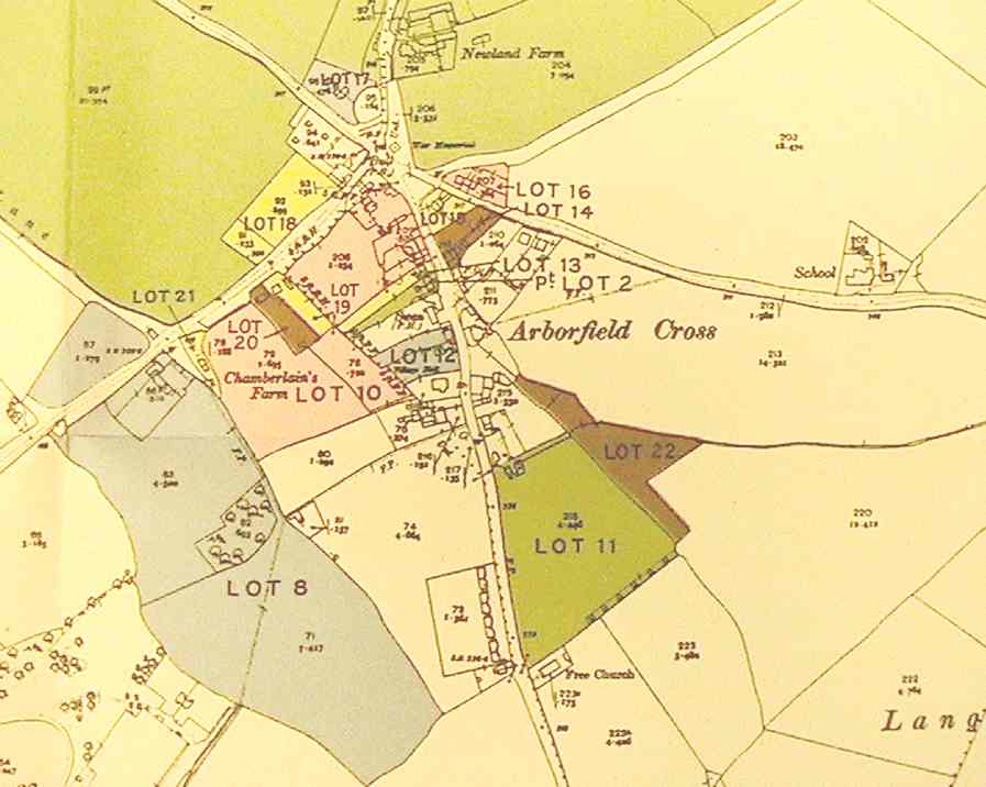 Detail from the map of the 1947 Sale Document - click on the image for a close-up