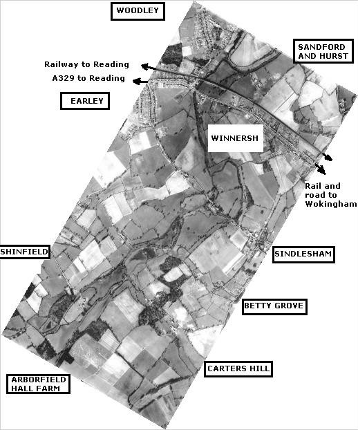 The aerial photo, with each area identified