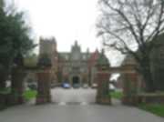 Main Entrance with Chapel on right and Theatre on left