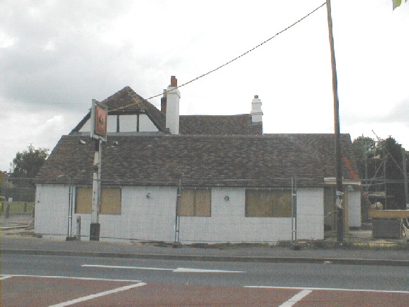 The side extension, complete with roof, but so far without windows.