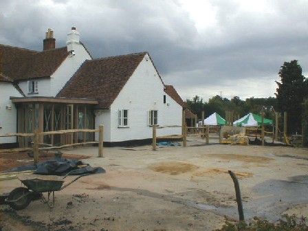 The gardens take shape, under ever-threatening skies