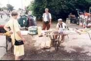 Eaton Berry stall outside the Village Hall - no tarmac under foot
