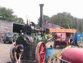 The steam engine driving a threshing machine by a pulley, 7th June 2007