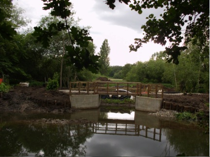 A new bridge and bypass under construction