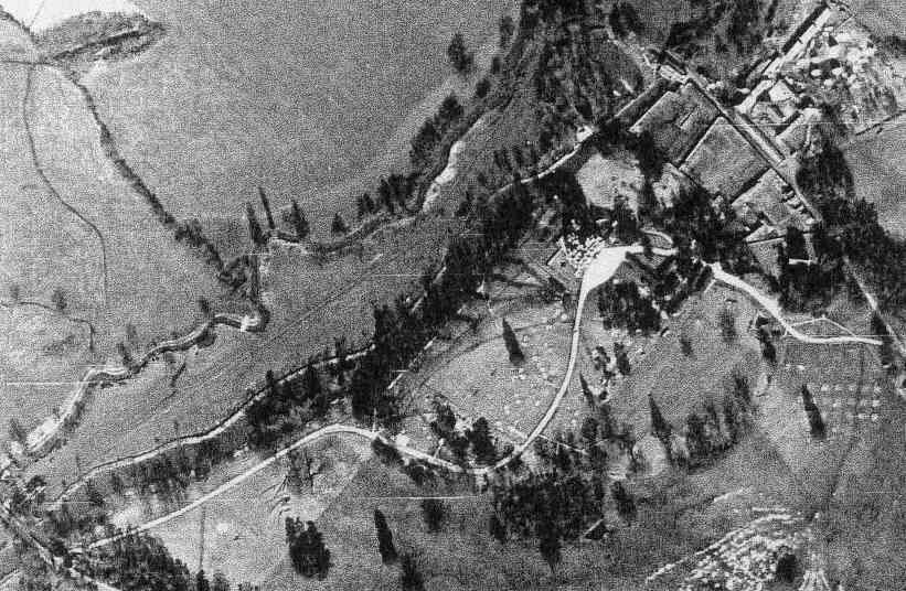 Arborfield Hall and River Loddon seen from the air, 10th March 1946