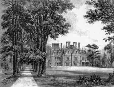 The River Loddon, Drive and Arborfield Hall in 1855
