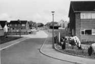 The temporary junction from Melrose Gardens to Swallowfield Road