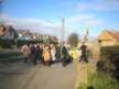 The parade enters the British Legion car park