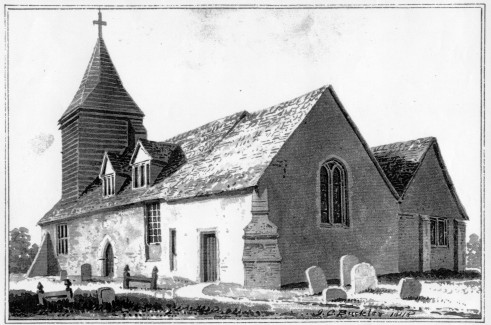 Arborfield Old Church as in 1818