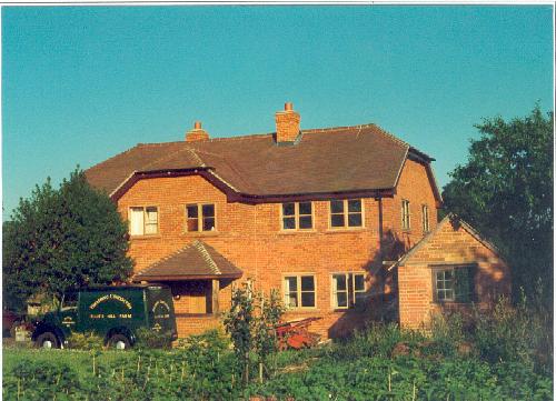 Ellis Hill Farm House plus Trojan van advertising the farm