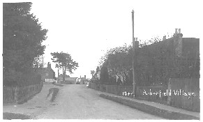 Eversley Road, looking south to the 'Swan' and the Garage