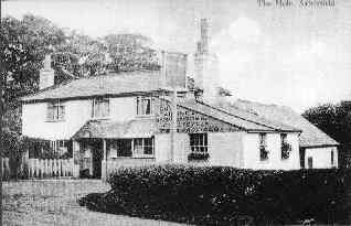 The old 'Mole Inn', with Copes Barnhill Lane to the right.