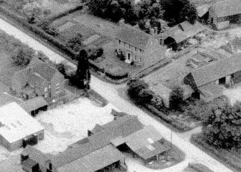 White's Farm on the left, and Bartlett's Farm on the right - from a 1963 aerial photo 