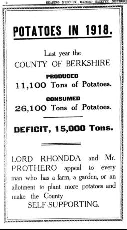 ww1 march food society local history reported rd there