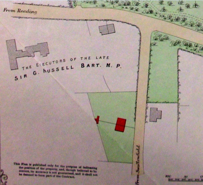 South and west, showing Greensward Lane cottages