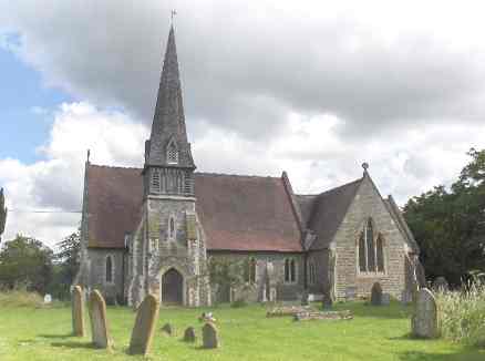 St. James' Barkham, showing the 1860 building, plus the newer transept