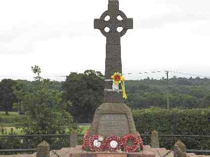 The war memorial in early August 2009
