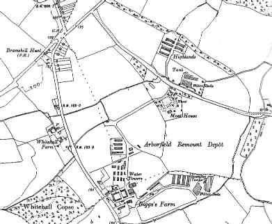 The Remount Depot, from a 1930's OS six-inch map
