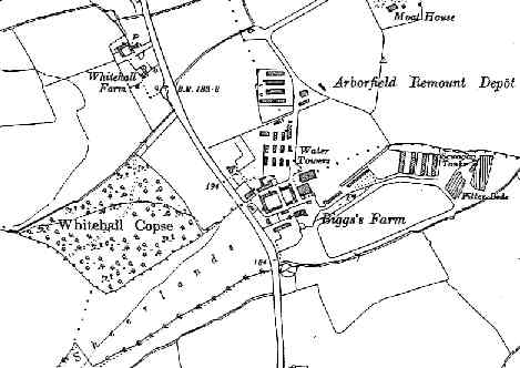 Whitehall Copse, site of the Brick and Tile Works, from a 1930s O.S. map