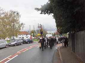 Starting back on Eversley Road towards the British Legion Hall