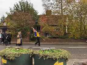 Passing the Village Hall and Magnolia Cottage