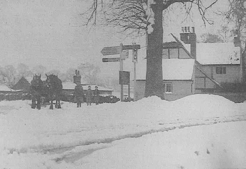 The Parish Cottages in Swallowfield Road in March 1937