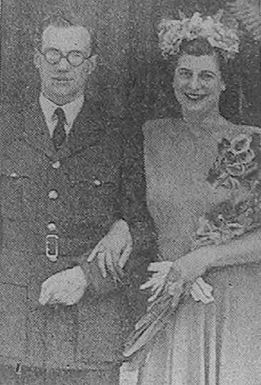 Flight-Lieutenant Peter Bayley (son of Rev. Bill Bayley), and Joan Wood
