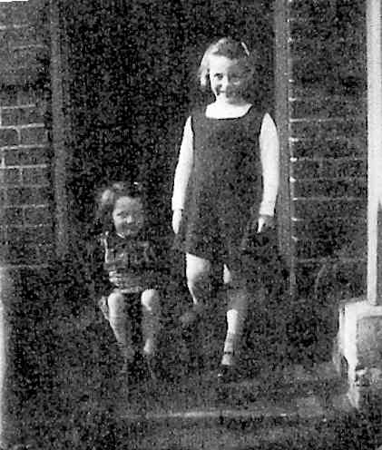 Carol and Pam at Brook Cottage, 1941