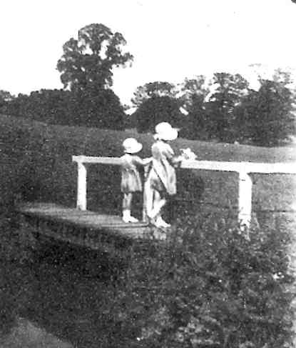 At the footbridge over the Mole Brook, 1941