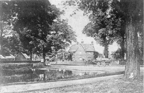 Newland farm as seen from across the old Village Pond